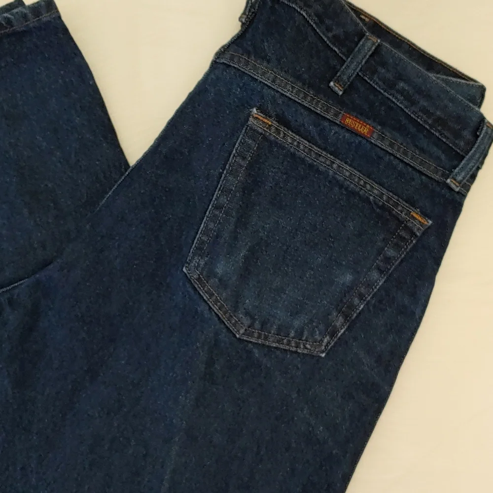 Rustler Men's Size 38W 100% Cotton Straight Legged Jeans